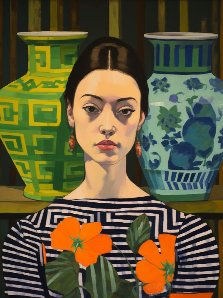 Woman With A Veronica Flower