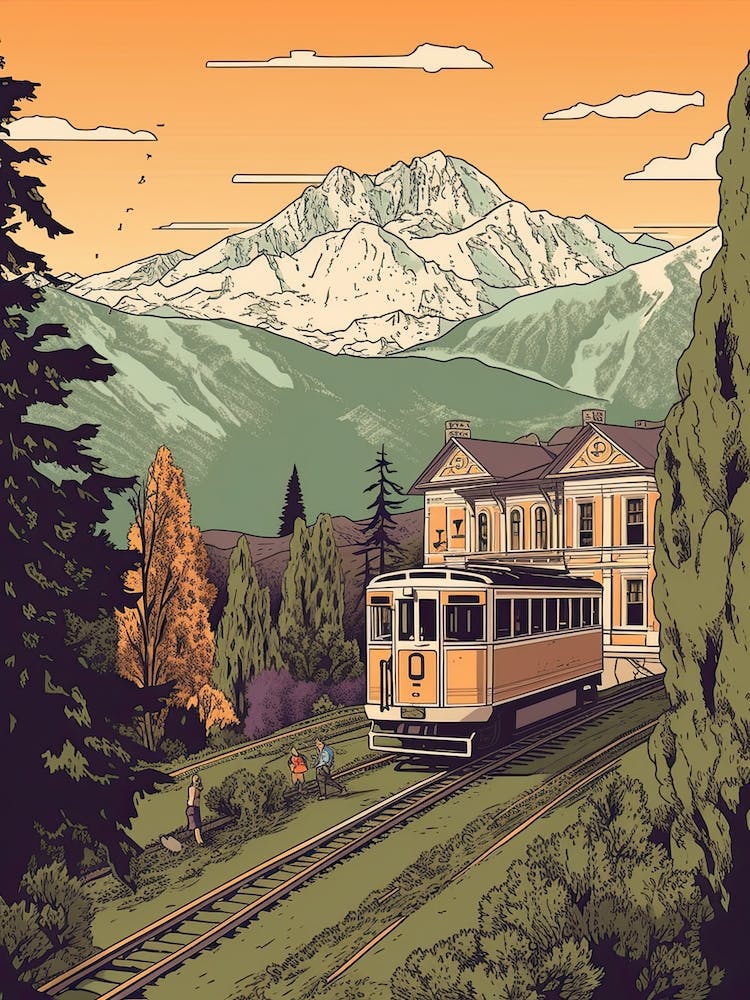Santa Cruz California United States Travel Illustration 6