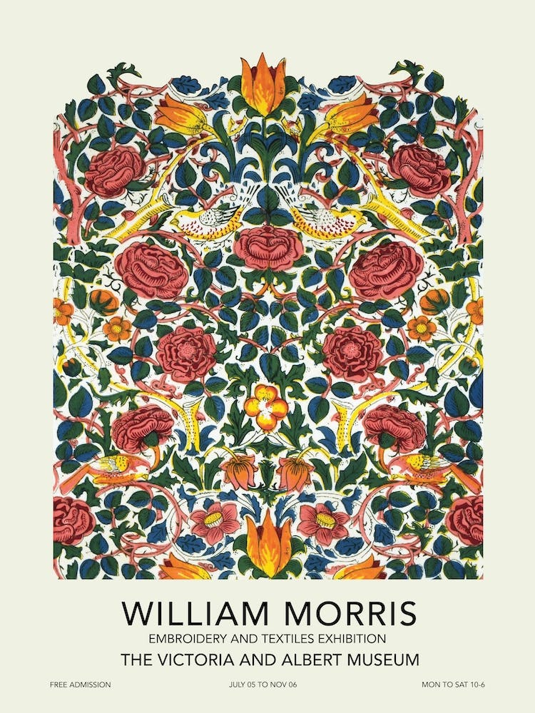 Rose Exhibition Poster, William Morris