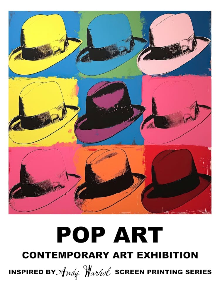 Poster Hats Pop Art 2