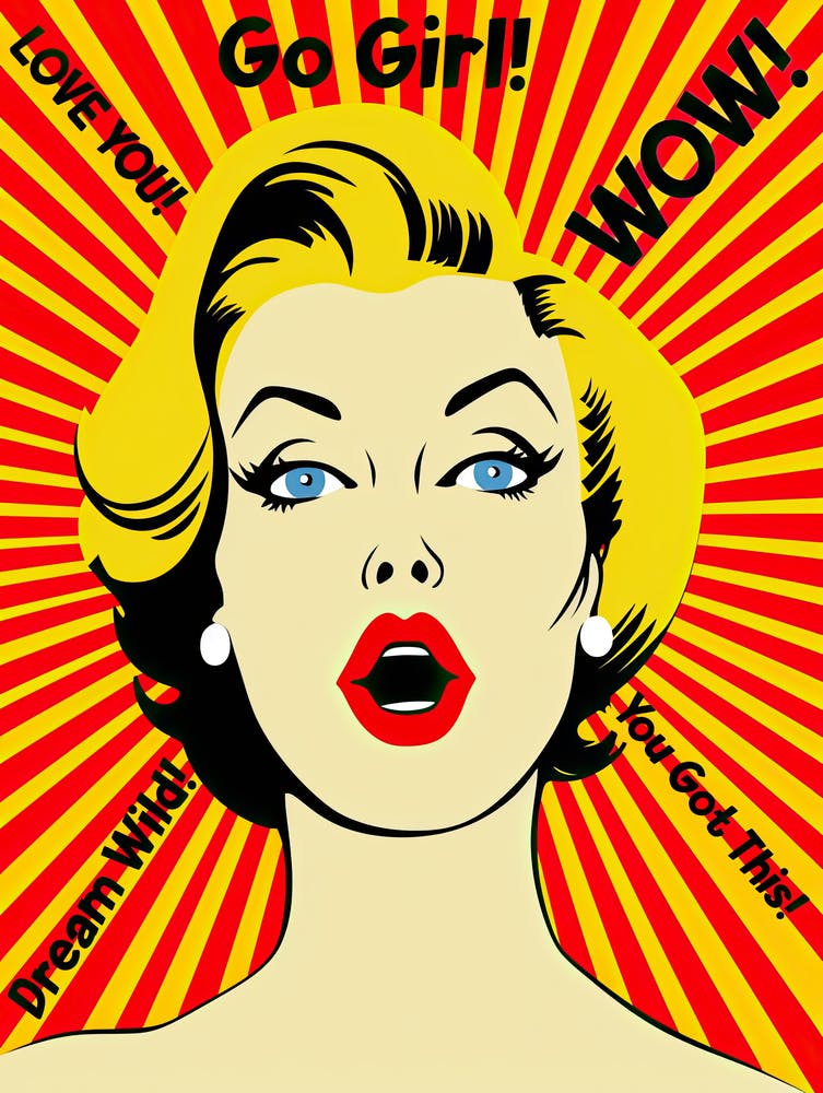 Go Girl! Wow! Motivational woman poster