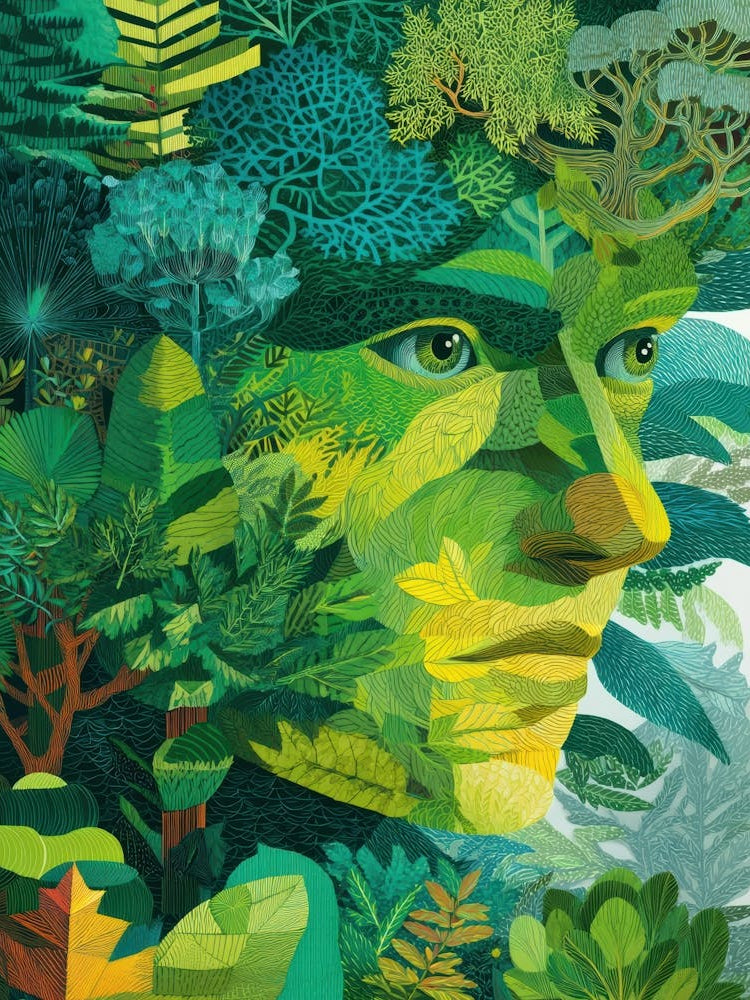 Portrait Of A Man In The Forest