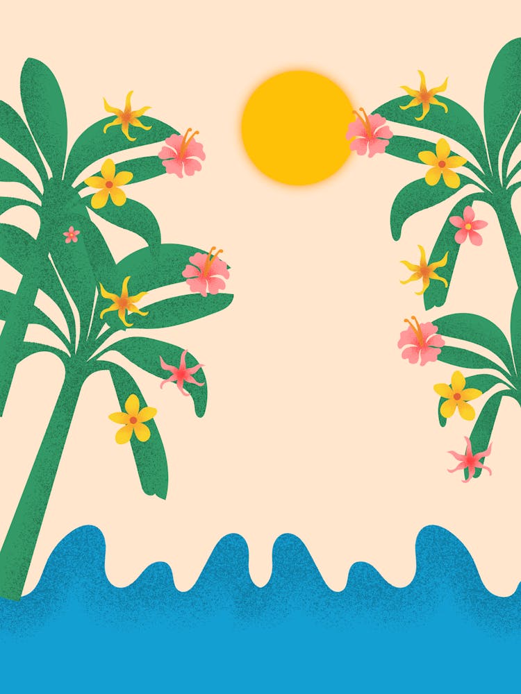 Palm Trees On The Beach 3