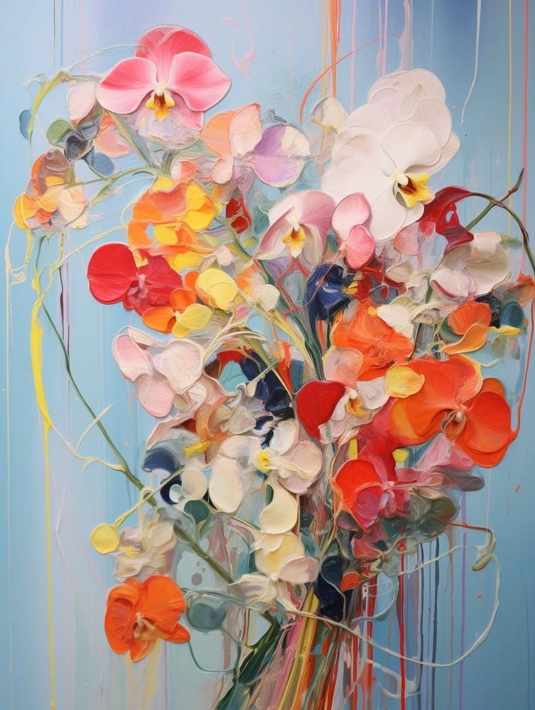 Abstract Flower Painting Snapdragon 2