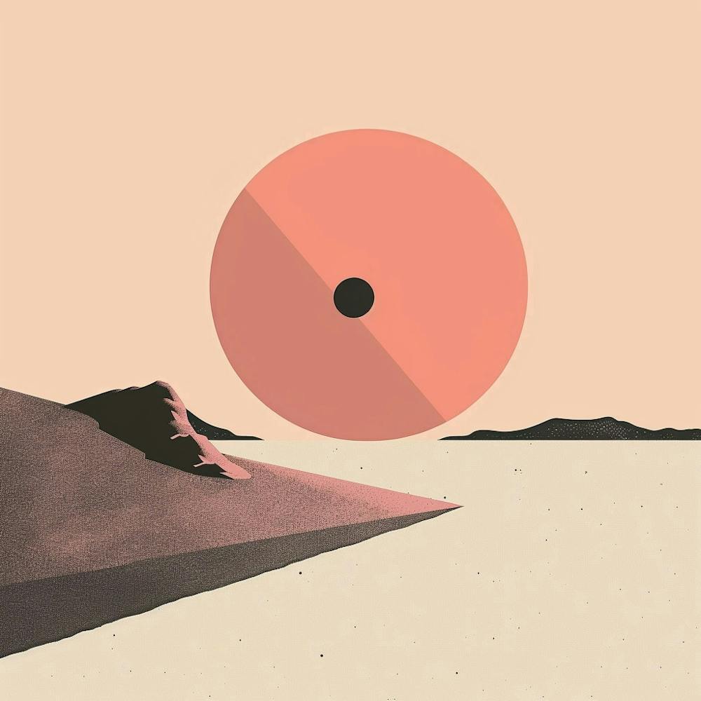 Sand And Sun Minimal Poster