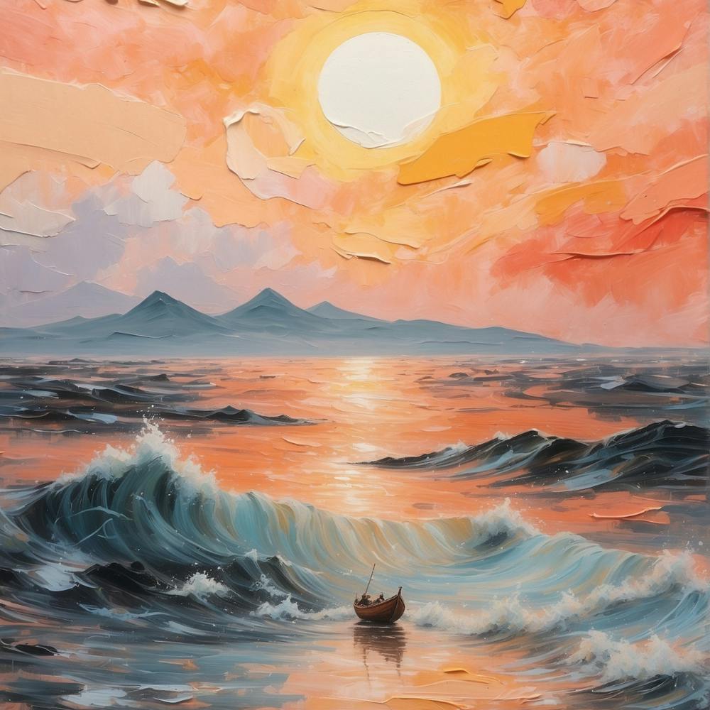 Sunset In The Sea