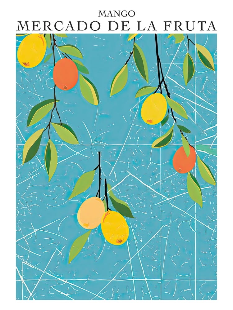 Mercado De La Fruta Mango Illustration 4 Poster