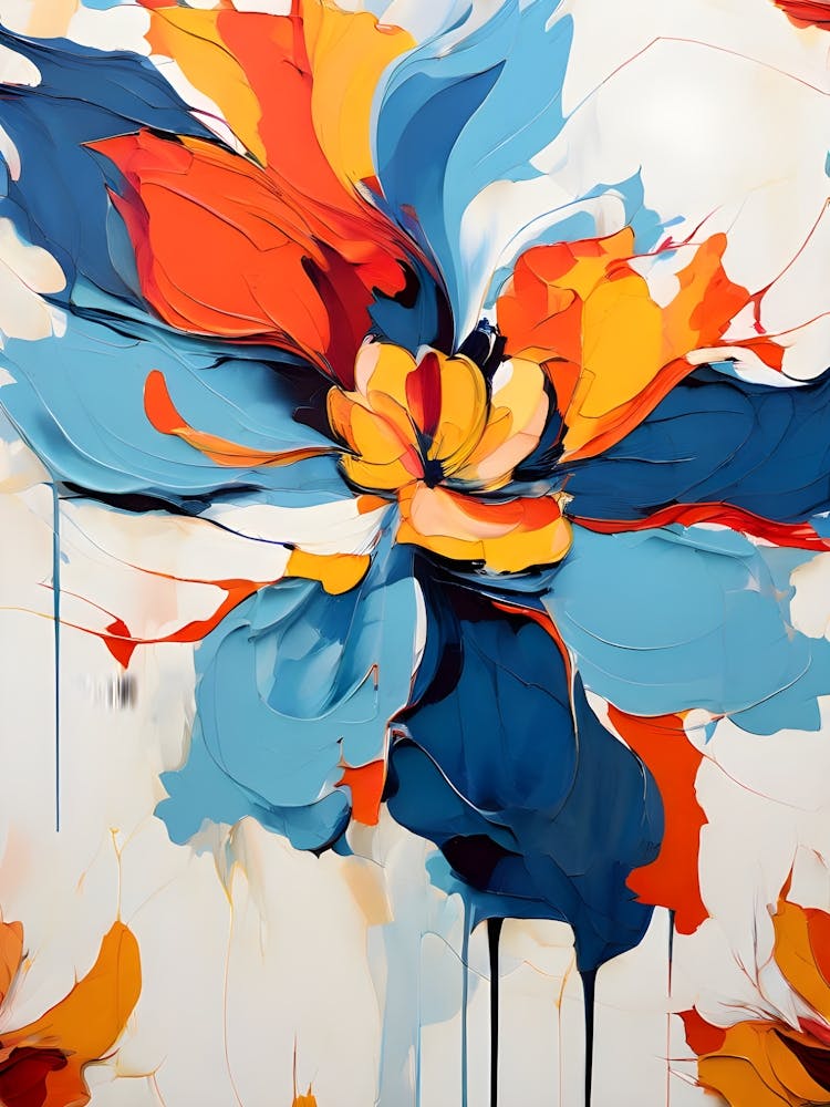 Abstraktes Blumengemälde 17