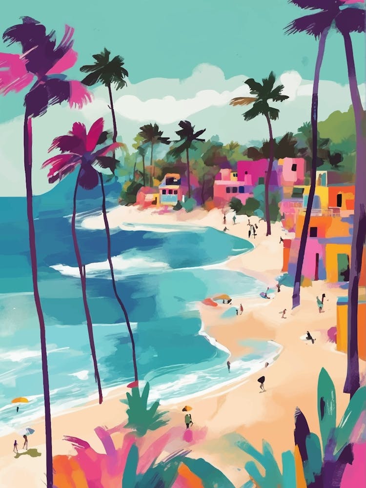 Colorful Beach scene