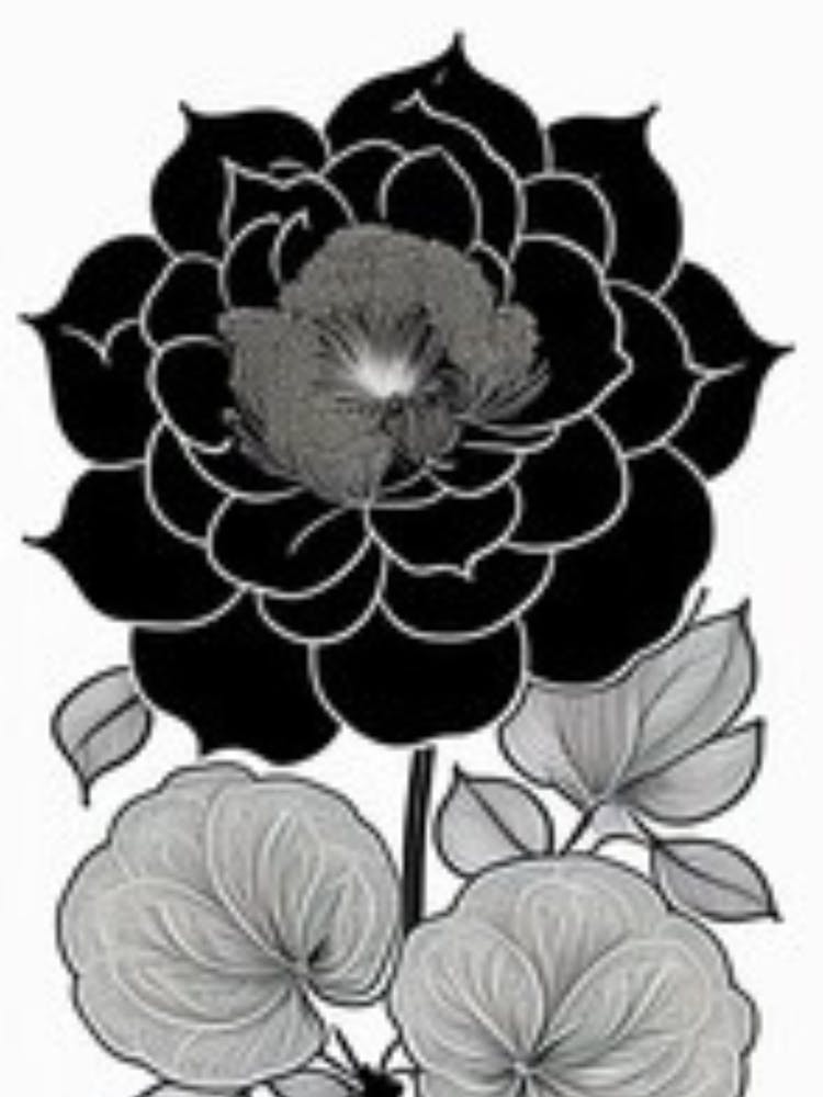 Black And White Flower 2