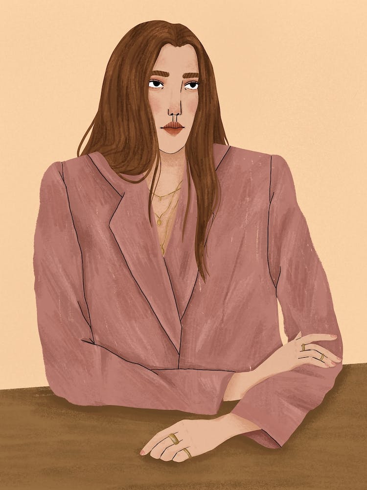 Fashion Model Illustration Print
