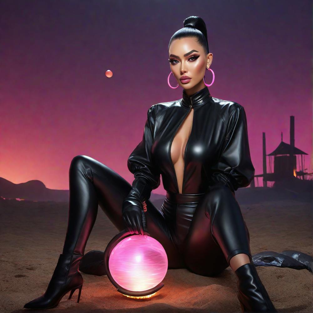 Woman In Black Leather
