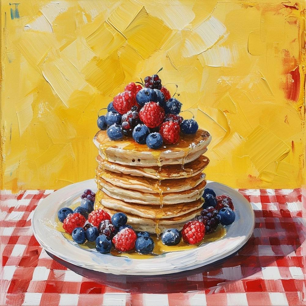 Pancake Stack Reds Checkerboard 2