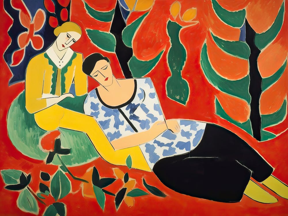 People Chilling Matisse Style