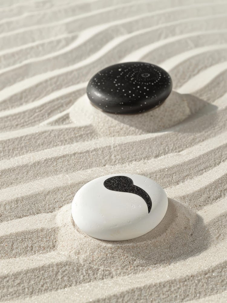Zen Stones In The Sand