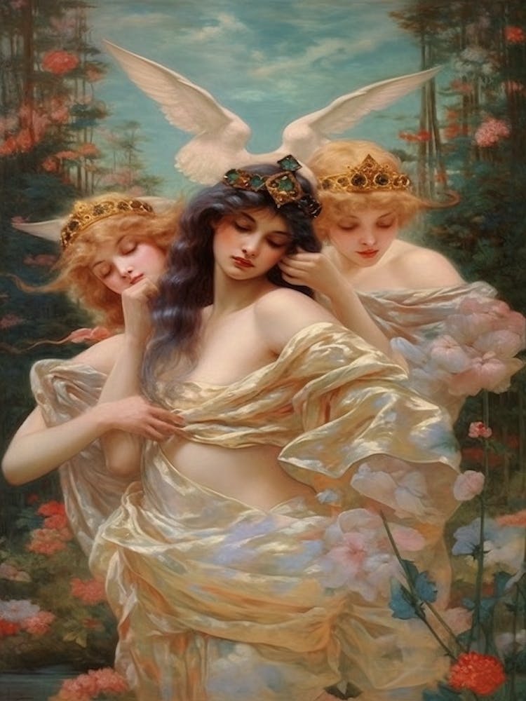 The Muses, Mythology Rococo Painting 2