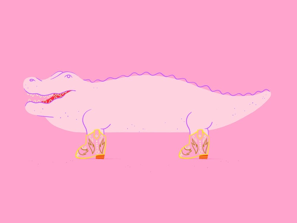 Crocodile And The Cute Boots