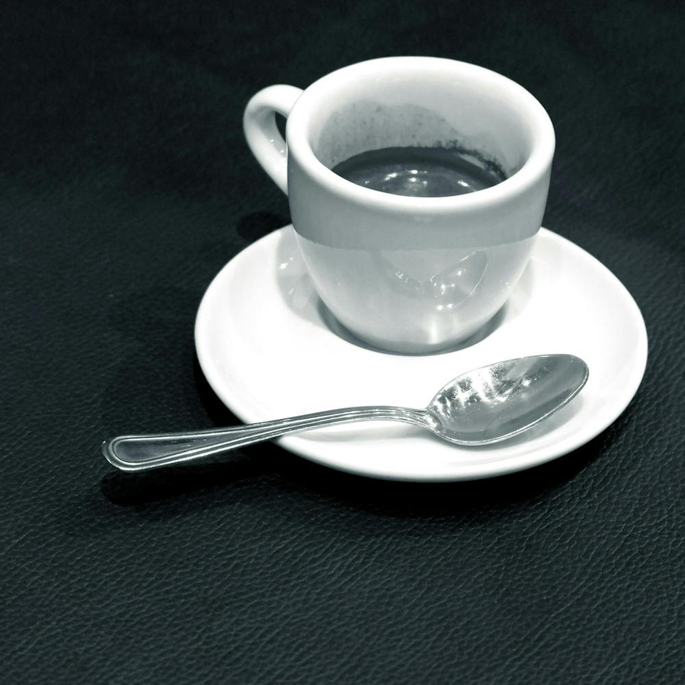 Ristretto Expresso Cup Italian Minimal Black And White Monochrome Photo Photography Square Kitchen Dining Cafe