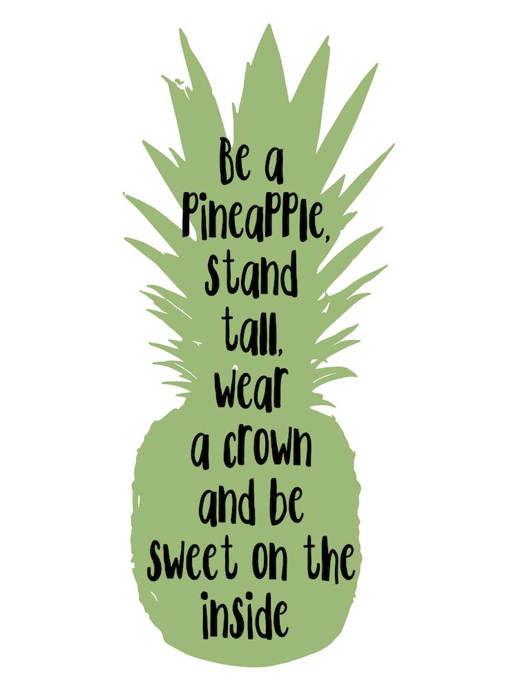 Be A Pineapple Green Silhouette