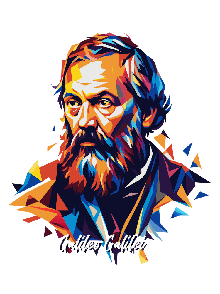 Galileo Galilei 01 Portrait WPAP Pop Art
