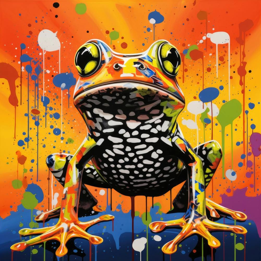 Colorful Frog Splatter 2