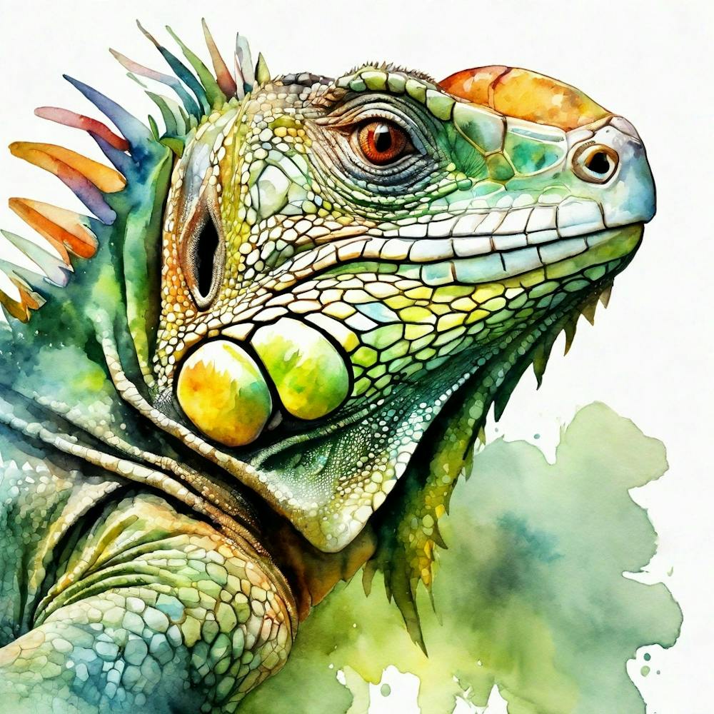 Iguana Watercolor 2