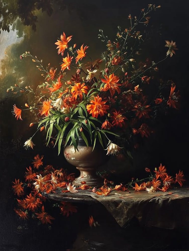 Baroque Floral Still Life Cineraria 3