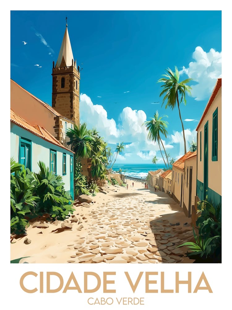 Affiche de voyage Cidade Velha