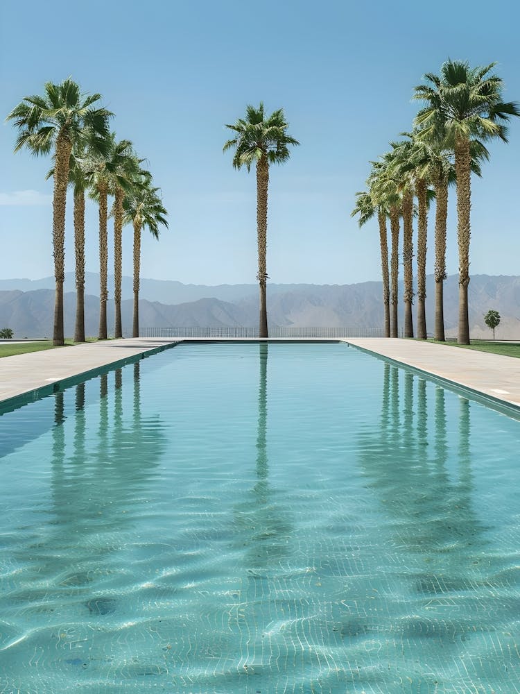 Palm Trees In The Pool