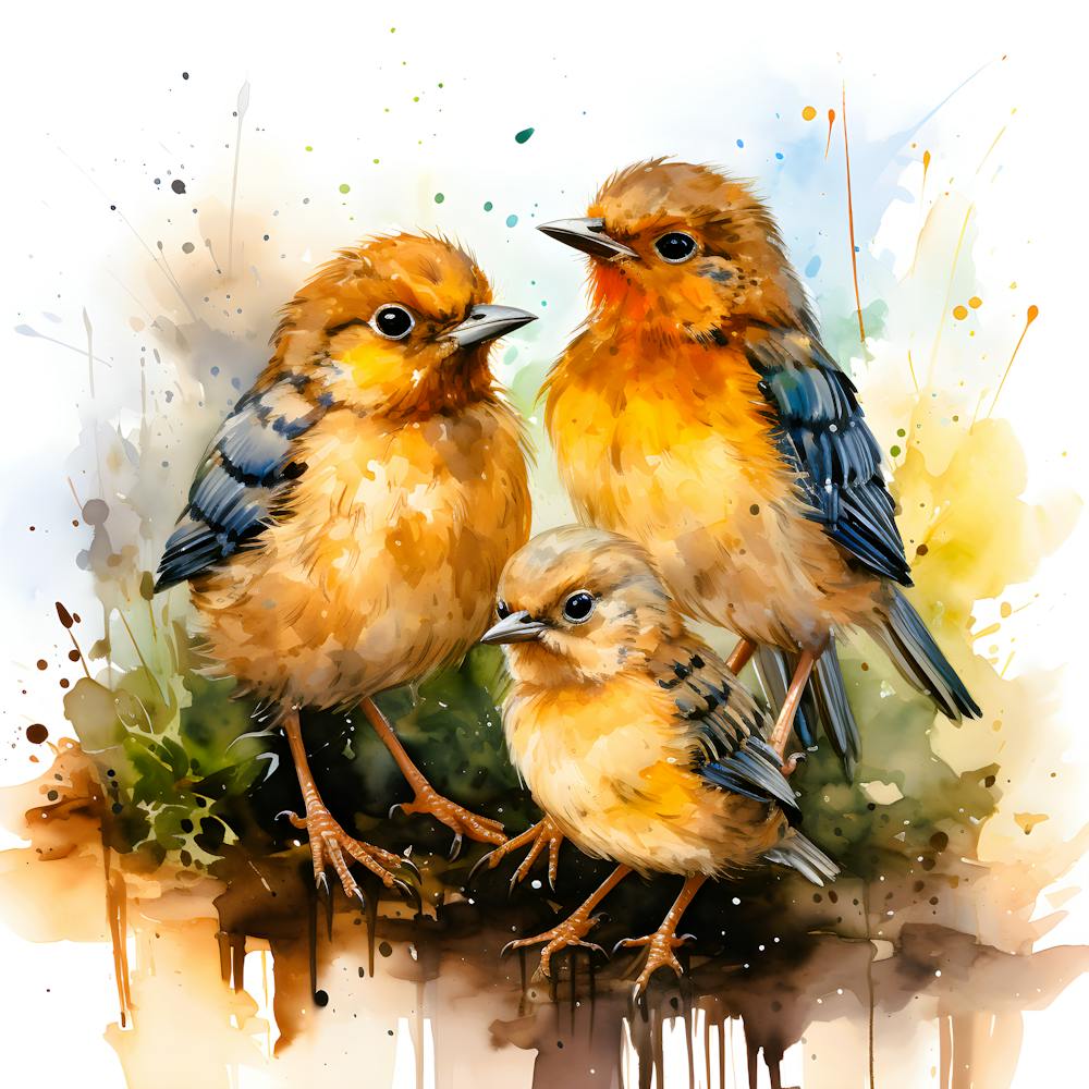 Sky Echoes Birds In Harmony