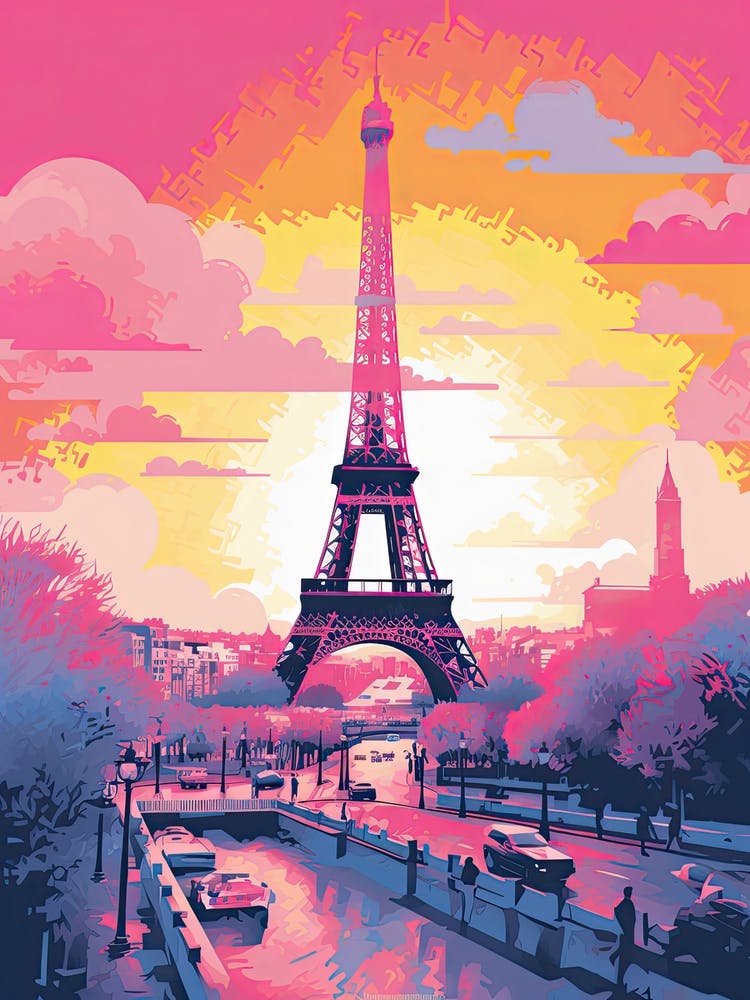 Paris In Risograph Style 3