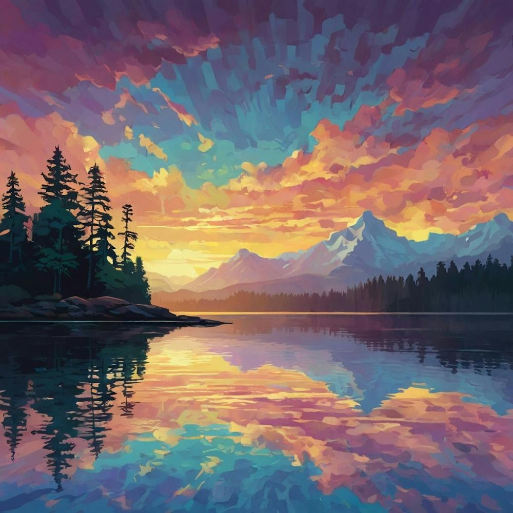Sunset In The Mountains 1