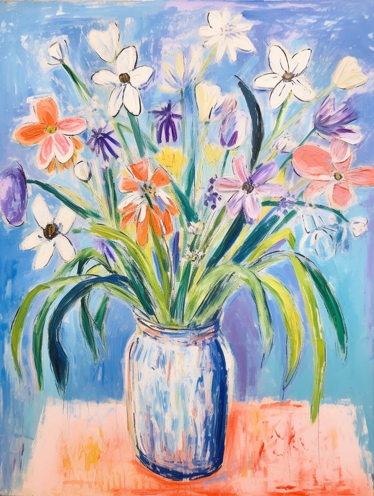 Flower Painting Fauvist Style Bluebell 1