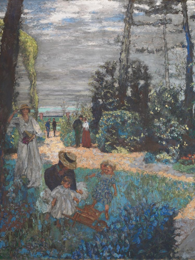 La Terrasse At Vasouy The Garden, Edouard Vuillard