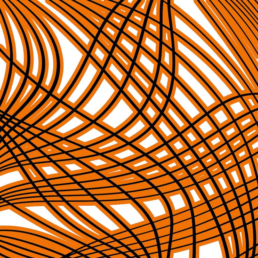 Abstract Orange Wavy Lines
