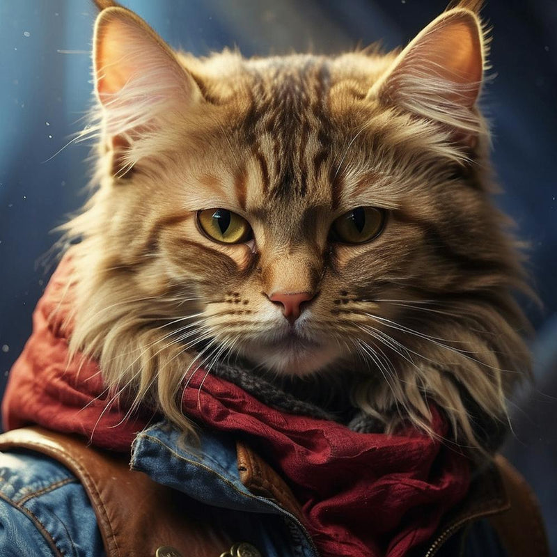 Cat In A Scarf