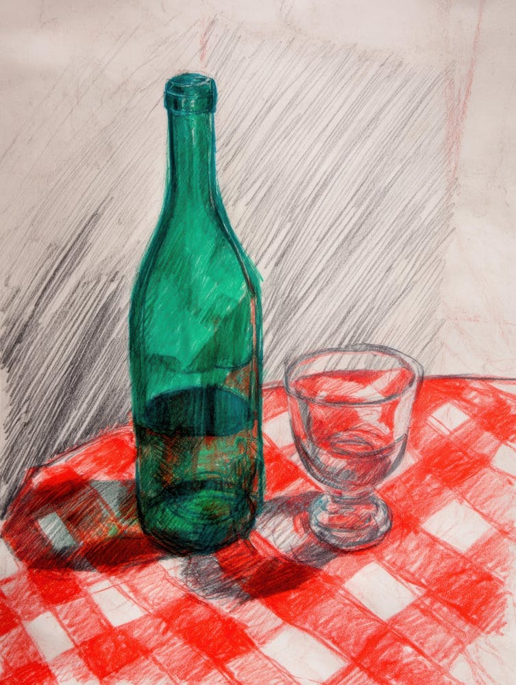 Glass And Bottle