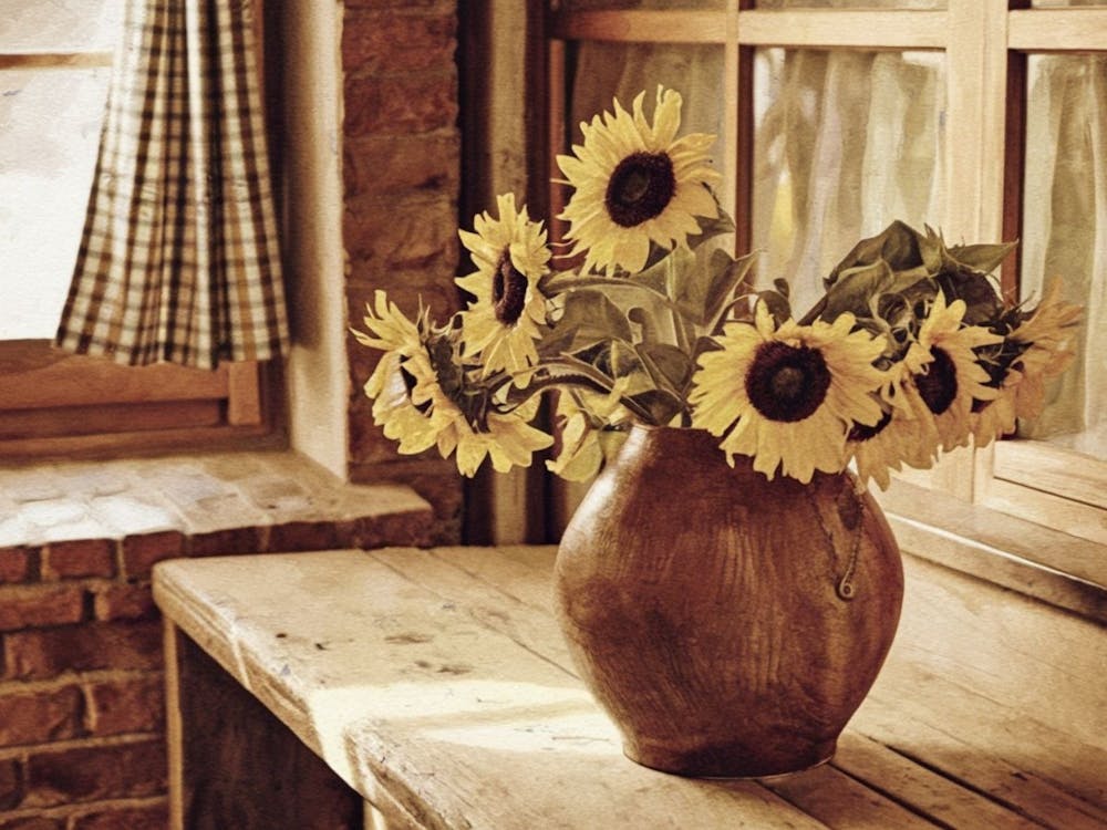 Sunflowers In A Vase 10