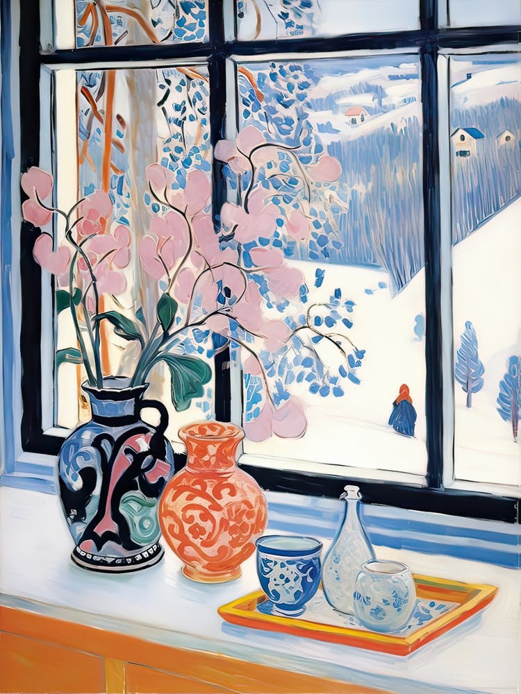 The Windowsill Of Lillehammer   Norway Snow Inspired By Matisse 3