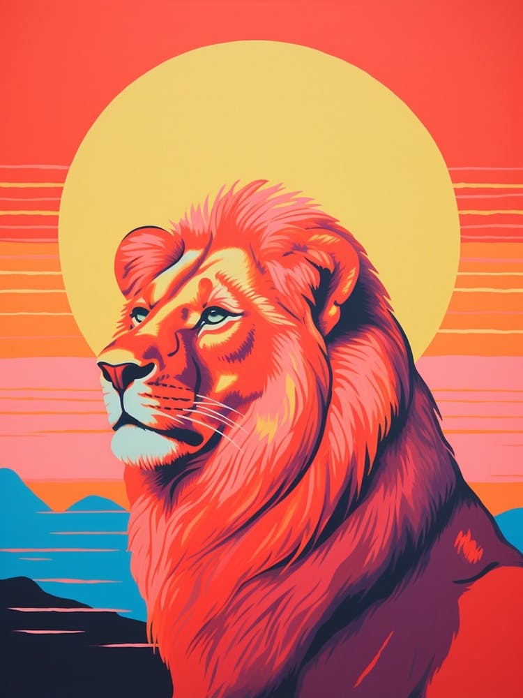 Lion In The Sunset Colour Pop 2