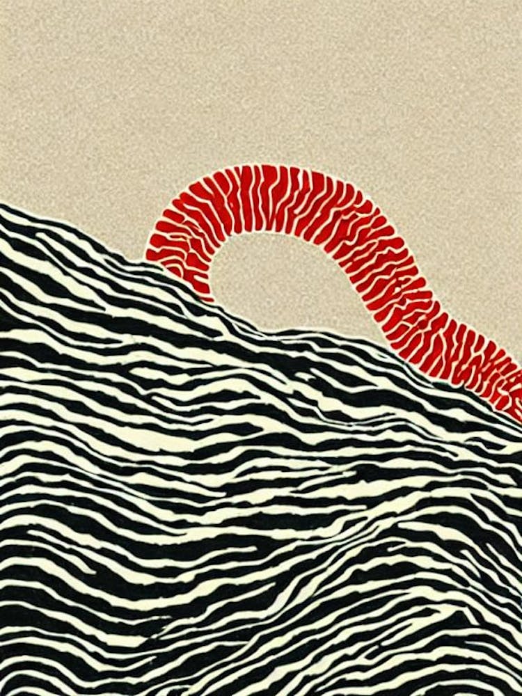 Fireworms II Linocut