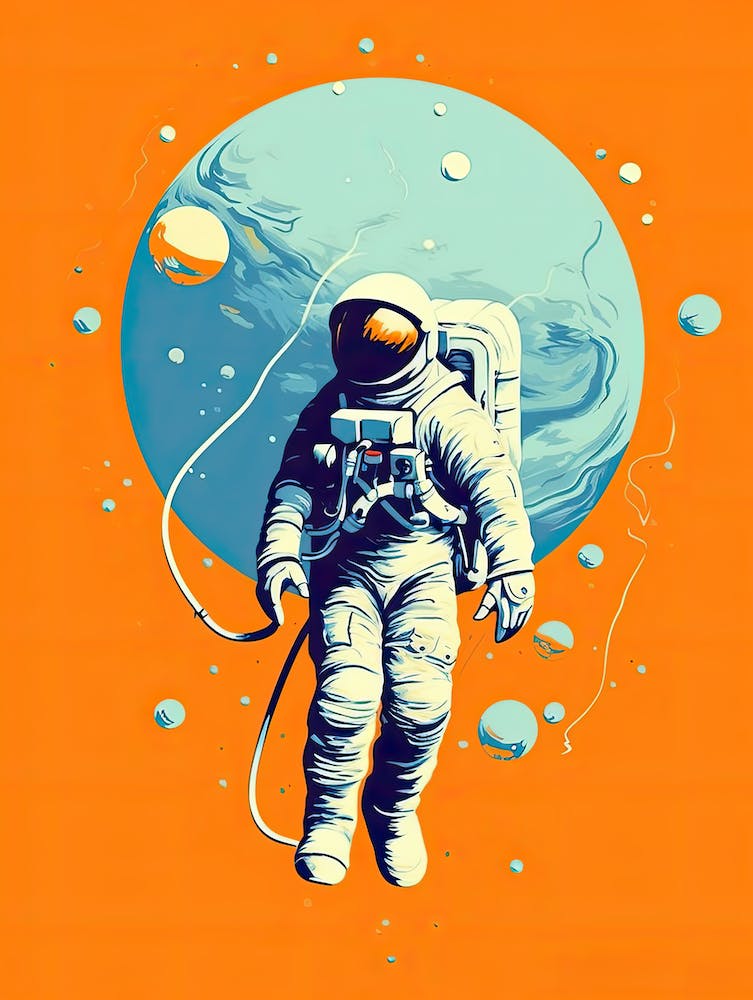 Astral Reflections: Astronaut in Space