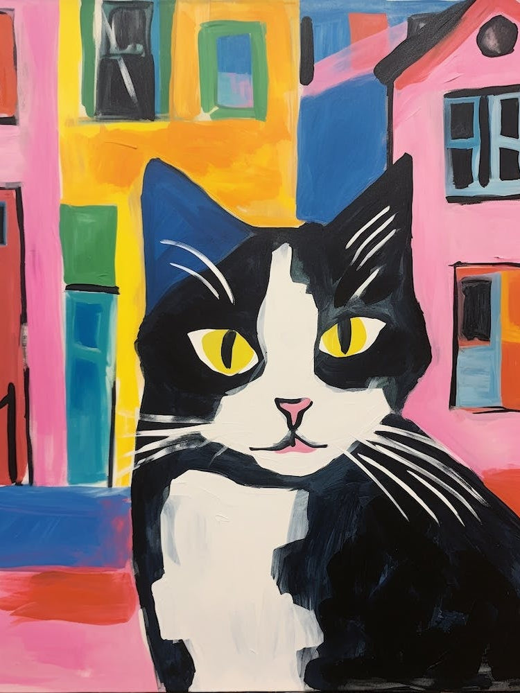 Painting Of A Cat In Turin Italy