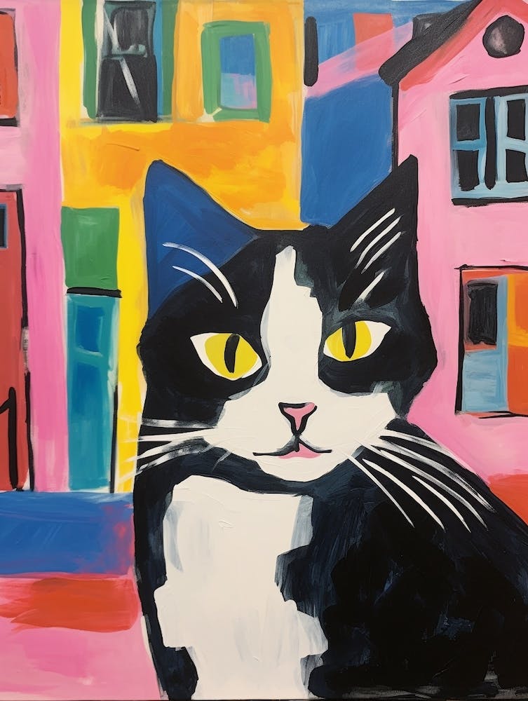 Painting Of A Cat In Turin Italy