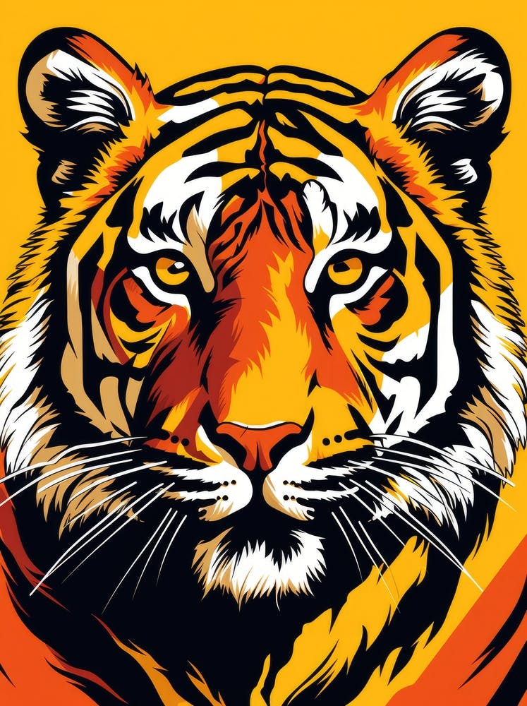 Tiger Head Illustration