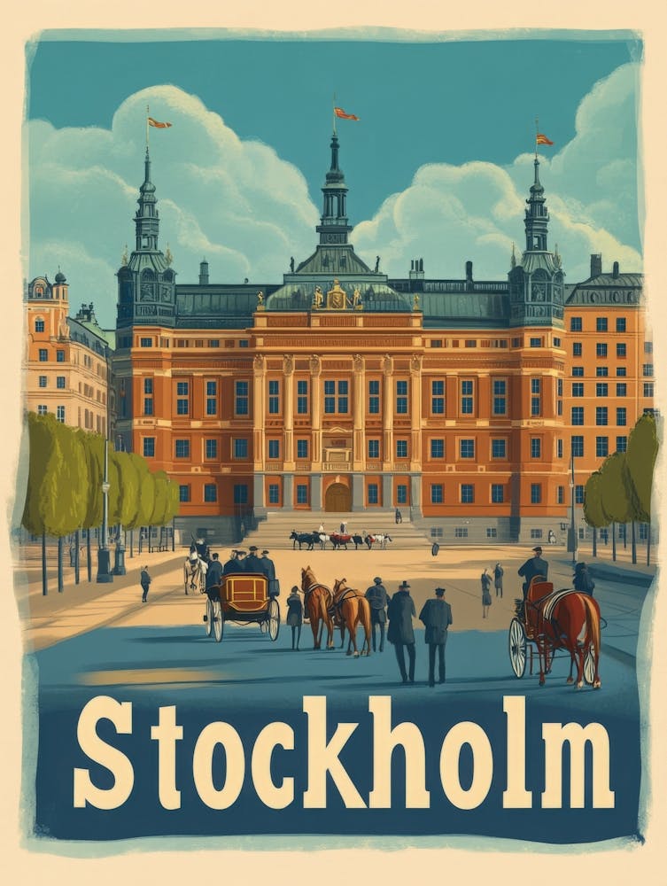 Aihrgdesign A Classic 1960s Travel Poster For Stockholm 5