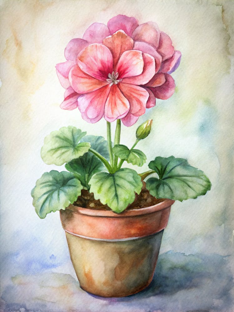 Rosa Geranien