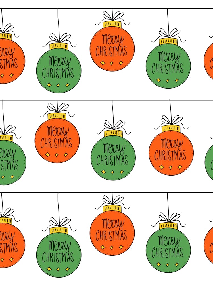 Frohe Weihnachten Ornamente Grüne und Rote Horizontale Streifen
