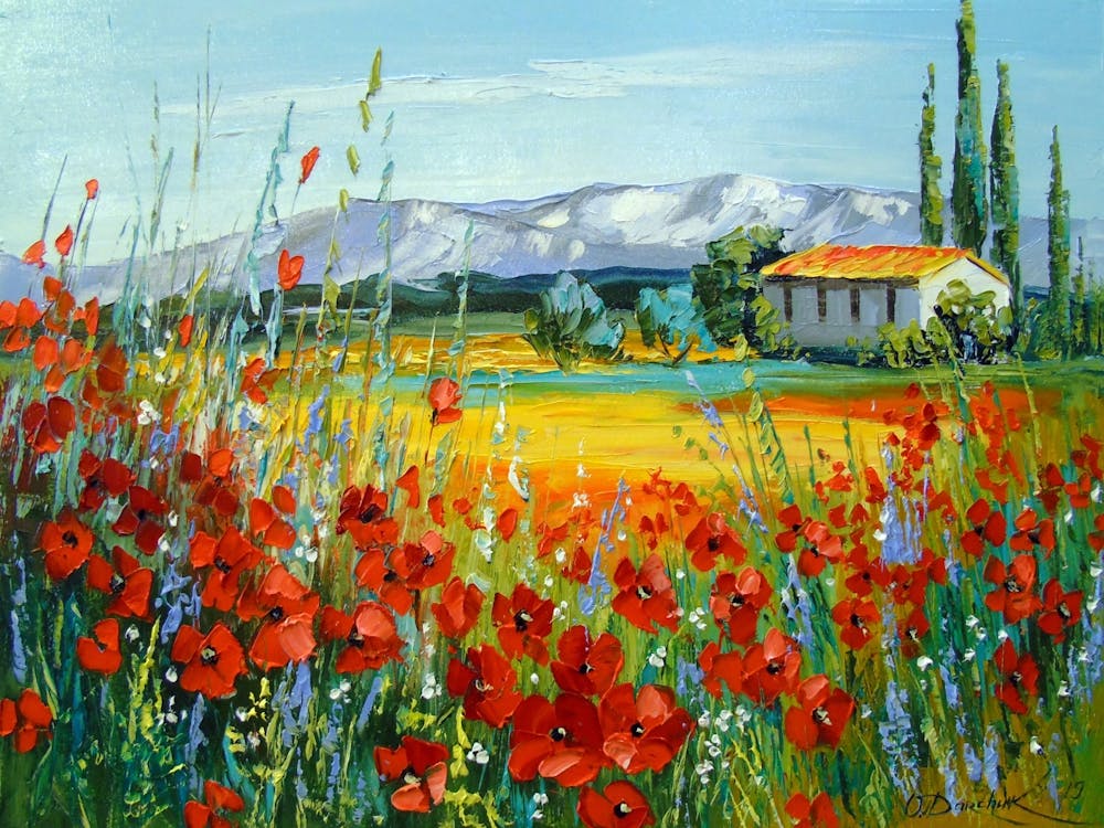 Field of flowers at home