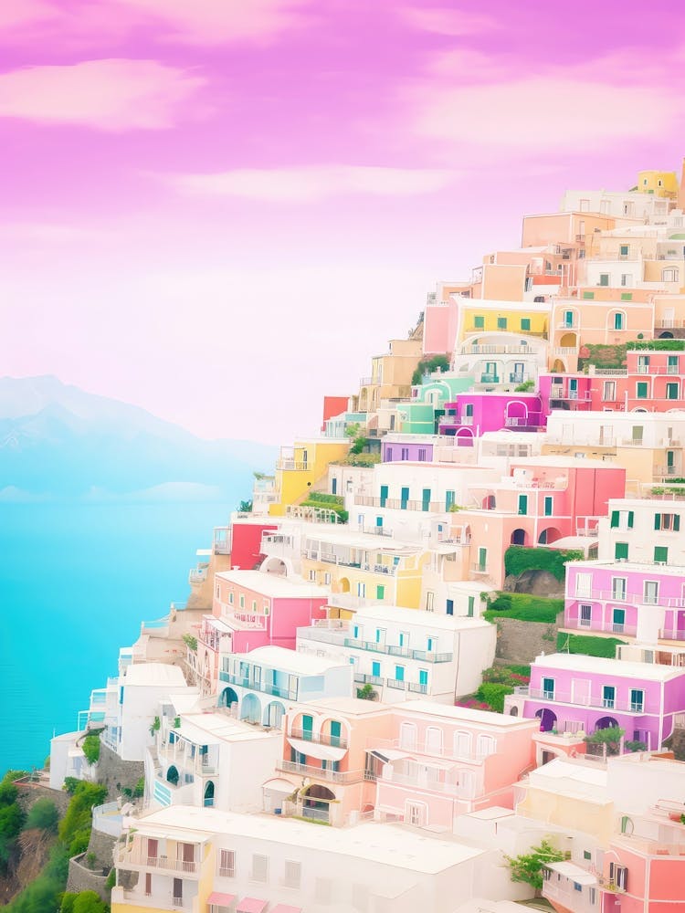 Positano, Italy Colourful View 3